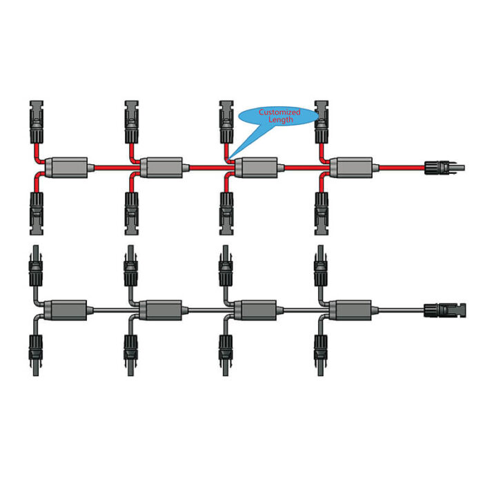 PV Cable tree-Parallel Splitter at two sides